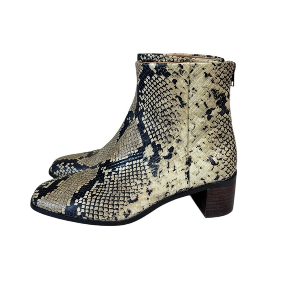 Madewell The Essex Ankle Boot in Snake Print - Size 7 - Picture 4 of 11